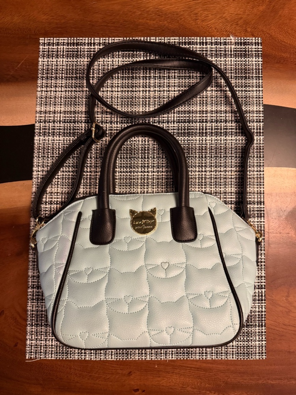 Betsey Johnson LUV Betsy 💕 Quilted Cat Satchel | Crossbody Bag - Picture 2 of 10